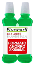 Płyn do płukania ust Fluocaril Mouthwash Bi Fluore 2x500 ml Duo (8710604763585) - obraz 1