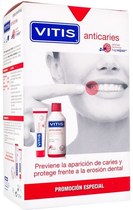 Zestaw do zębów Vitis Anti-Cavity Toothpaste 100 ml + Anti-Cavity Mouthwash 500 ml (8427426072732) - obraz 1