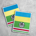 Шеврон нашивка на липучке флаг Украины и Чеченская Республика Ичкерия, вышитый патч 8х10 см - изображение 4