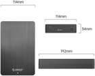 Зовнішня кишеня Orico na dysk 3.5" SATA USB-C 6 Gbps alu (HM35C3-EU-BK-BP-A) - зображення 2