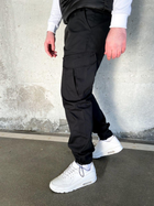 Мужские тактические штаны Карго весенние черные S - изображение 3