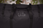 Большой военный тактический баул, сумка тактическая US 130 л цвет черный для передислокации, Баул сумка на 130 литров US, тактическая военная армейская сумка баул, Армейский военный тактический баул, сумка армейская - изображение 9