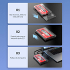 Kieszeń zewnętrzna Orico HDD/SSD 2,5" USB 3.1 5Gbps kaseta (2580U3-CR-EP) - obraz 7