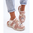 Sneakersy damskie na grubej podeszwie do kostki kolorowe Chillout! 36 Beżowy/Różowy (5905677439397) - obraz 1