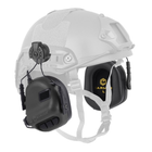 Активні тактичні навушники Earmor M31H mod 3 Black для шолома Fast та інших - зображення 5