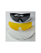 Тактичні окуляри три варіанти захисного скла TGG2 Black 3 в 1 - зображення 2
