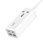 Мережевий зарядний пристрій подовжувач Ldnio SC1418 2 USB/2 Type-C QC PD 1 розетка 2m White