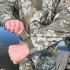 Мужской плотный Костюм на флисе Куртка с капюшоном + Брюки / Полевая форма Softshell пиксель размер M - изображение 6