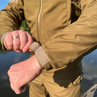 Чоловіча водонепроникна Куртка Softshell з Капюшоном та Липучками під шеврони койот розмір XL - зображення 5
