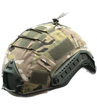 Кавер тактический multicam для шлема на каску fast кавер мультикам фаст без ушей чехол на шолом L - изображение 3