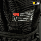 Берцы зимние мужские тактические непромокаемые ботинки M-tac Thinsulate Black размер 40 (26.5 см) высокие с утеплителем - изображение 11