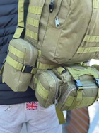 Рюкзак тактичний з підсумками Eagle B09G 55 літрів Green Olive - зображення 9