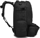 Рюкзак тактический с подсумками Eagle M12B 55 литров Black - изображение 9