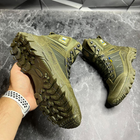 Мужские износостойкие Берцы с патриотическим принтом / Демисезонные ботинки с мембраной хаки размер 43 - изображение 6