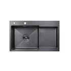 Кухонная мойка KRONER (KRP) PVD Schwarze - 7848LHM (3,0/1,0 мм)