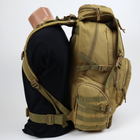 Рюкзак тактический штурмовой 45 л Oxford 1000D Койот - изображение 2