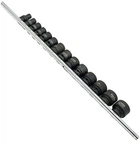 Набор головок ударных дюймовых Toptul 1/2" З/8 - 1-1/4 на планке 14 единиц (GBAQ1401D)
