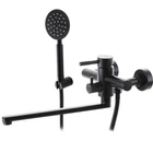 Смеситель для ванны Wezer EKO7A-01-BLACK, нержавеющая сталь, черный