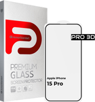 Захисне скло ArmorStandart Pro 3D для Apple iPhone 15 Pro Black (ARM68219)