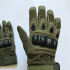 Тактические палые перчатки (олива) (размер M) - изображение 4
