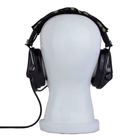 Навушники активні з мікрофоном PROTAC VII Black + кріплення на шолом Чебурашка (15182pr) - зображення 12