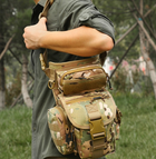 Військова сумка тактична Multicam на пояс Армійська сумка на стегно, ногу мультикам - зображення 2