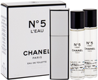 Zestaw damski Chanel Woda toaletowa Chanel No.5 L'Eau Twist and Spray 20 ml + Wymienny wkład 2 x 20 ml (3145891055009) - obraz 1