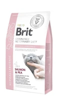 Сухой корм для кошек Brit VD Hypoallergenic при аллергии с лососем и горохом