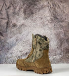 Тактичні зимові шкіряні берці з овчинним хутром, тактичне взуття колір койот 43 - зображення 2