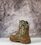 Тактические зимние кожаные берцы с овчинным мехом, тактическая обувь цвет койот 40 - изображение 2