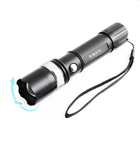 Акумуляторний ліхтарик із зумом та знімним акумулятором 8626 діод T6 Black