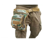 Тактична сумка на стегно WOW 26*24*8 см сіро-зелений Піксель - зображення 1