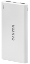 УМБ Canyon Powerbank 10000 mAh PB-106 White (CNE-CPB1006W) - зображення 2