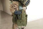 Набедренная тактическая кабура для пистолета Tactic универсальная кобура на пояс с карманом под магазин Олива (holster-1019-olive) - изображение 2
