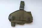 Набедренная тактическая кабура для пистолета Tactic универсальная кобура на пояс с карманом под магазин Олива (holster-1019-olive) - изображение 5
