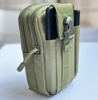 Тактический подсумок для телефона Tactic поясная сумка для документов Mini Warrior Олива (001-olive) - изображение 3