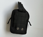 Тактический подсумок для телефона Tactic поясная сумка для документов Mini Warrior Черная (001-black) - изображение 6