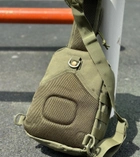 Тактический однолямочный городской рюкзак SILVER барсетка сумка слинг с системой molle на 9 л Олива (silver-003-olive) - изображение 3