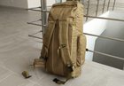 Тактический военный рюкзак для походов Tactic большой армейский рюкзак на 70 литров Койот (ta70-coyote) - изображение 5