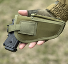 Универсальная кобура для пистолета Tactic кобура на пояс с карманом под магазин Олива (2023-holster-olive) - изображение 1