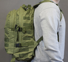 Тактический штурмовой рюкзак Tactic Raid рюкзак военный 40 литров Олива (601-olive) - изображение 4