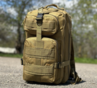 Тактический рюкзак штурмовой Tactic военный рюкзак на 25 литров Койот (ta25-coyote) - изображение 5