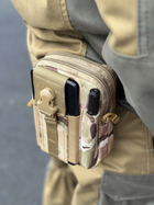 Тактический подсумок для телефона Tactic поясная сумка для документов Mini Warrior Мультикам (001-multicam) - изображение 3