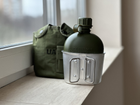 Военная фляга с котелком в чехле Tactic набор фляга 1 литр и котелок 650 мл Олива (flask-olive) - изображение 4