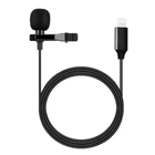 Микрофон петличный Lightning для iPhone, iPad Lavalier Microphone Черный