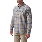 Рубашка 5.11 Tactical Gunner Plaid Long Sleeve Shirt 5.11 Tactical Badlands Tan Plaid L (Коричневий) Тактична