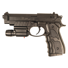 Страйкбольний пістолет Galaxy Beretta 92 із лазерним прицілом пластиковий G052BL - зображення 2