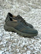 Літні шкіряні тактичні кросівки Побратим -12 з Гербом, Олива, розмір 42 - зображення 5