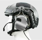 Активні навушники Earmor М32Н із кріпленням та гарнітурою під шолом Сірий (Kali) - зображення 4