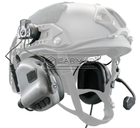 Активні навушники Earmor М32Н із кріпленням та гарнітурою під шолом Сірий (Kali) - зображення 6